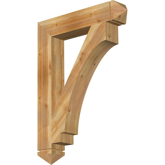 Ekena Millwork 6"W x 34"D x 46"H Imperial Arts & Crafts Rough Sawn Bracket, Western Red Cedar