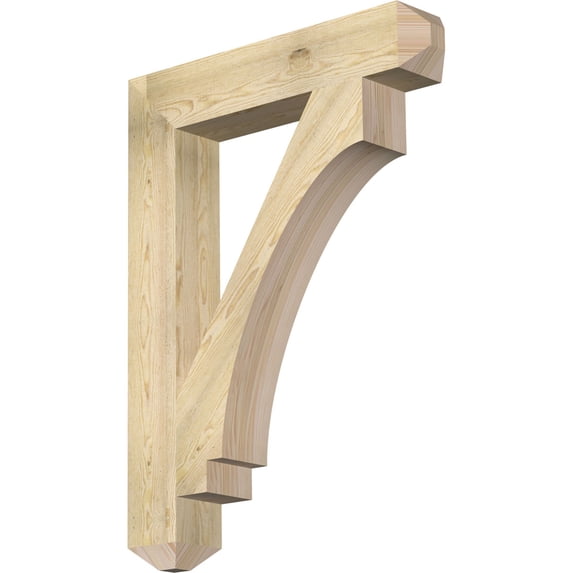 Ekena Millwork 6"W x 34"D x 46"H Imperial Craftsman Rough Sawn Bracket, Douglas Fir