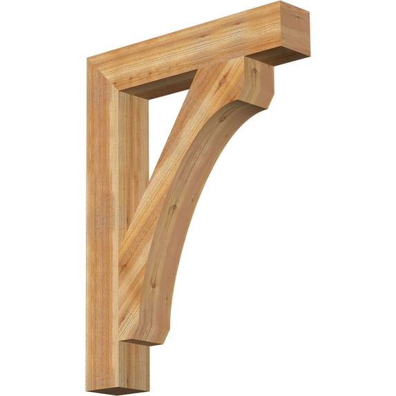 Ekena Millwork 6"W x 34"D x 46"H Legacy Block Rough Sawn Bracket, Western Red Cedar