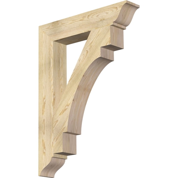 Ekena Millwork 6"W x 34"D x 46"H Merced Traditional Rough Sawn Bracket, Douglas Fir