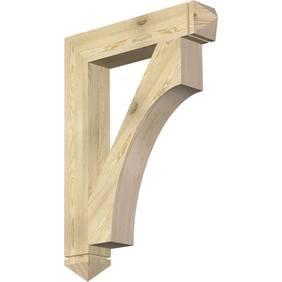 Ekena Millwork 6"W x 34"D x 46"H Westlake Arts & Crafts Rough Sawn Bracket, Douglas Fir