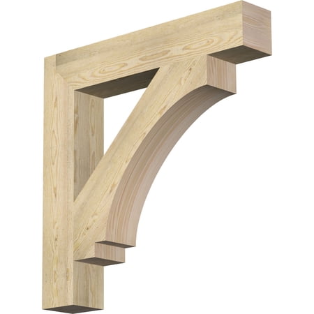 Ekena Millwork 6"W x 36"D x 36"H Imperial Block Rough Sawn Bracket, Douglas Fir