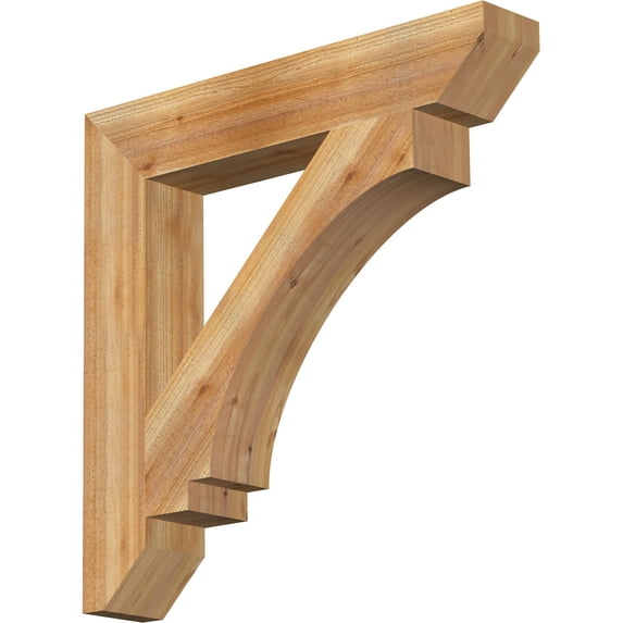 Ekena Millwork 6"W x 36"D x 36"H Imperial Slat Rough Sawn Bracket, Western Red Cedar