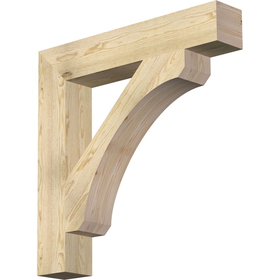 Ekena Millwork 6"W x 36"D x 36"H Legacy Block Rough Sawn Bracket, Douglas Fir