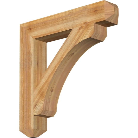 Ekena Millwork 6"W x 36"D x 36"H Legacy Craftsman Rough Sawn Bracket, Western Red Cedar