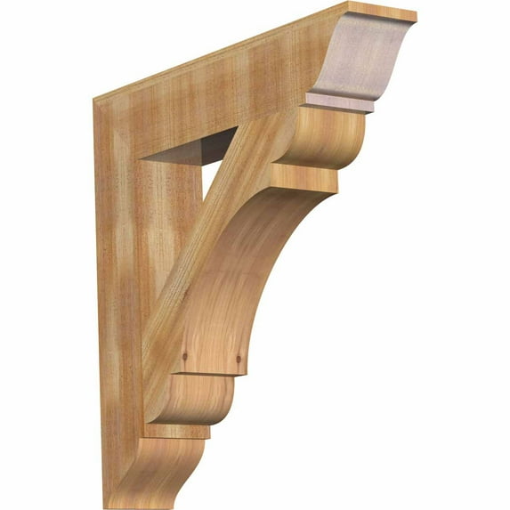 Ekena Millwork 6"W x 36"D x 36"H Olympic Traditional Rough Sawn Bracket, Western Red Cedar