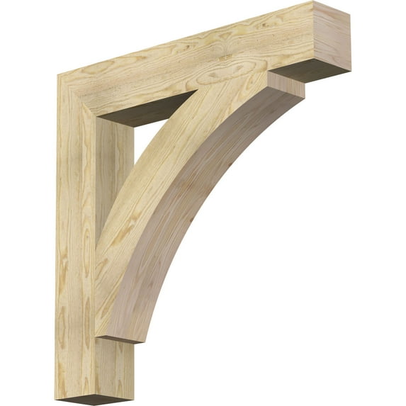 Ekena Millwork 6"W x 36"D x 36"H Thorton Block Rough Sawn Bracket, Douglas Fir