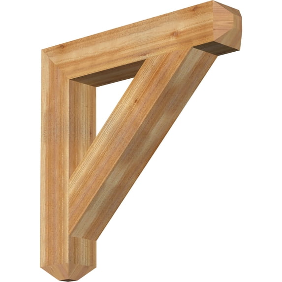 Ekena Millwork 6"W x 36"D x 36"H Traditional Craftsman Rough Sawn Bracket, Western Red Cedar