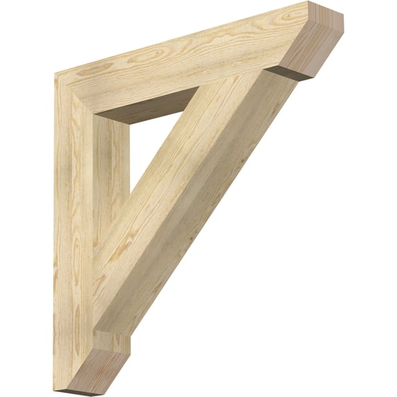Ekena Millwork 6"W x 36"D x 36"H Traditional Slat Rough Sawn Bracket, Douglas Fir