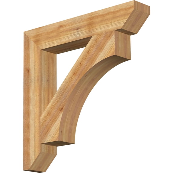 Ekena Millwork 6"W x 36"D x 36"H Westlake Slat Rough Sawn Bracket, Western Red Cedar