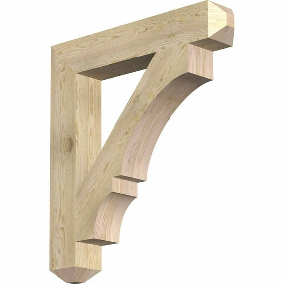 Ekena Millwork 6"W x 36"D x 40"H Balboa Craftsman Rough Sawn Bracket, Douglas Fir