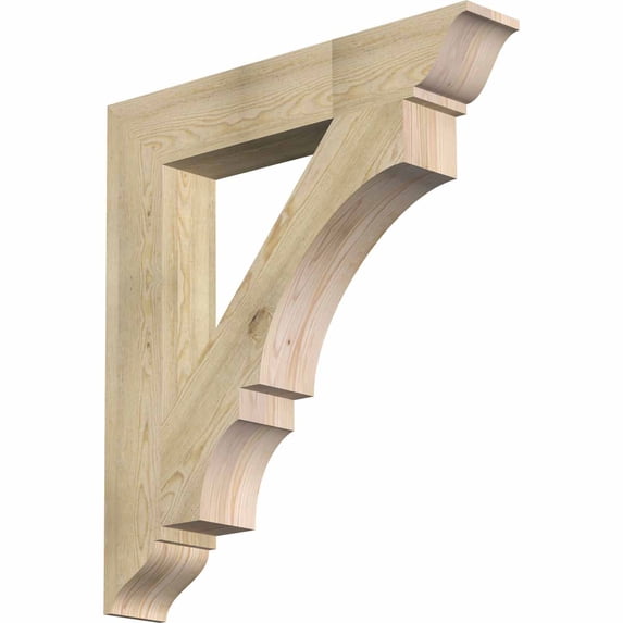 Ekena Millwork 6"W x 36"D x 40"H Balboa Traditional Rough Sawn Bracket, Douglas Fir