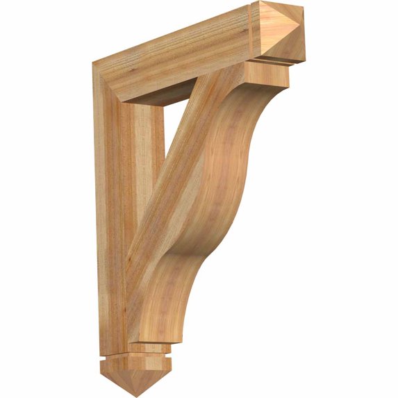 Ekena Millwork 6"W x 36"D x 40"H Funston Arts & Crafts Rough Sawn Bracket, Western Red Cedar