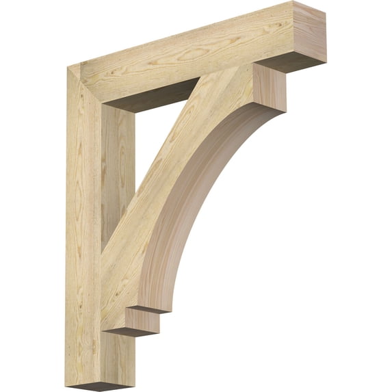 Ekena Millwork 6"W x 36"D x 40"H Imperial Block Rough Sawn Bracket, Douglas Fir