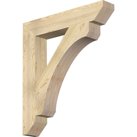 Ekena Millwork 6"W x 36"D x 40"H Legacy Slat Rough Sawn Bracket, Douglas Fir