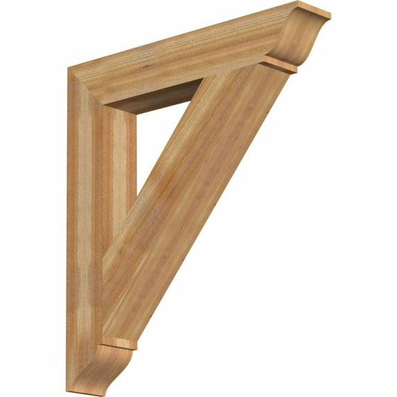 Ekena Millwork 6"W x 36"D x 40"H Traditional Traditional Rough Sawn Bracket, Western Red Cedar