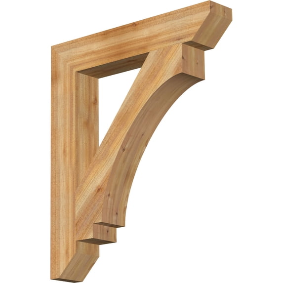 Ekena Millwork 6"W x 36"D x 42"H Imperial Slat Rough Sawn Bracket, Western Red Cedar