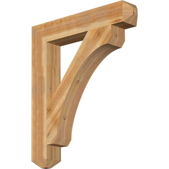 Ekena Millwork 6"W x 36"D x 42"H Legacy Craftsman Rough Sawn Bracket, Western Red Cedar