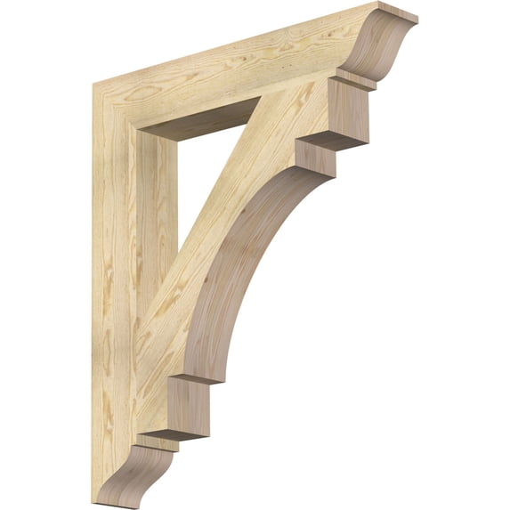 Ekena Millwork 6"W x 36"D x 42"H Merced Traditional Rough Sawn Bracket, Douglas Fir