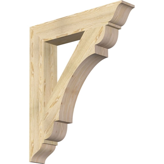 Ekena Millwork 6"W x 36"D x 42"H Olympic Traditional Rough Sawn Bracket, Douglas Fir