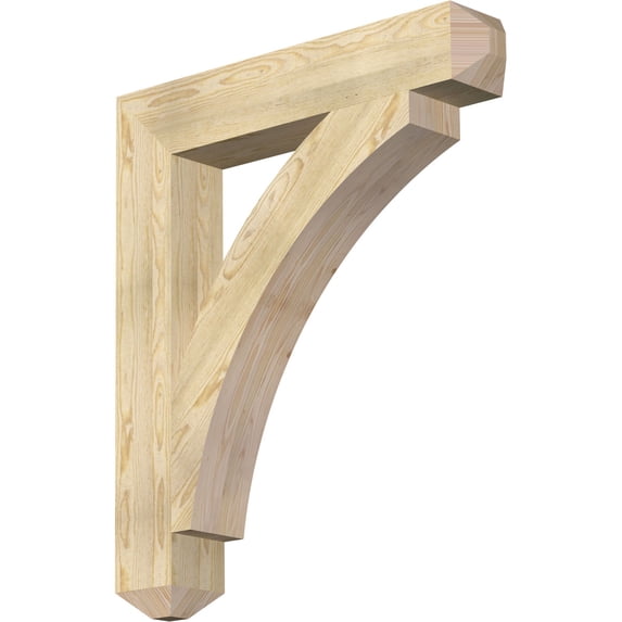Ekena Millwork 6"W x 36"D x 42"H Thorton Craftsman Rough Sawn Bracket, Douglas Fir