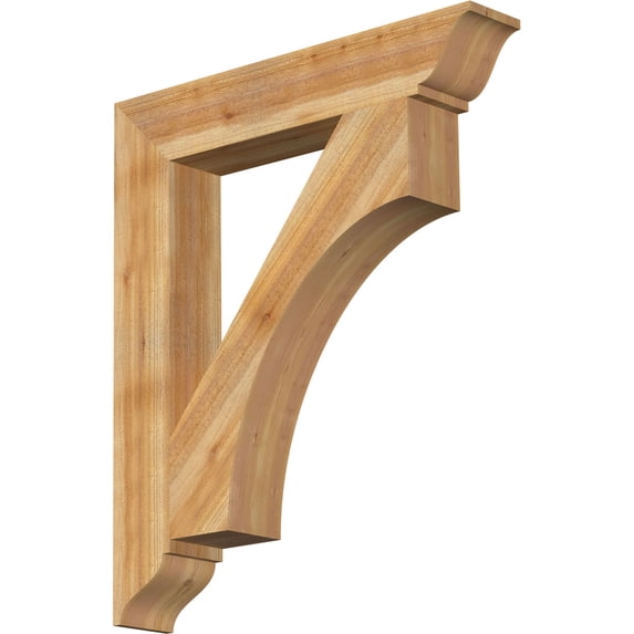 Ekena Millwork 6"W x 36"D x 42"H Westlake Traditional Rough Sawn Bracket, Western Red Cedar