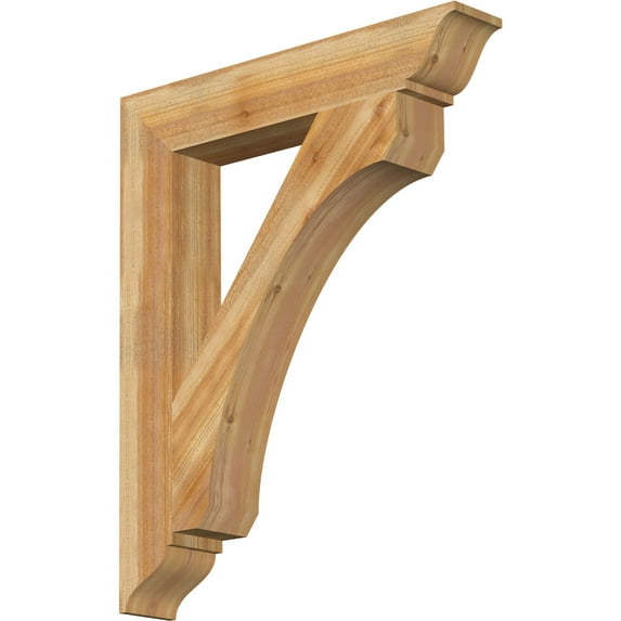 Ekena Millwork 6"W x 36"D x 44"H Legacy Traditional Rough Sawn Bracket, Western Red Cedar