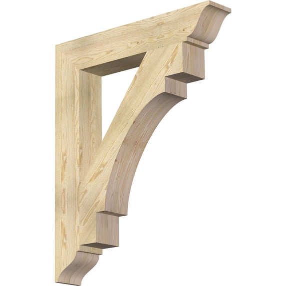 Ekena Millwork 6"W x 36"D x 44"H Merced Traditional Rough Sawn Bracket, Douglas Fir