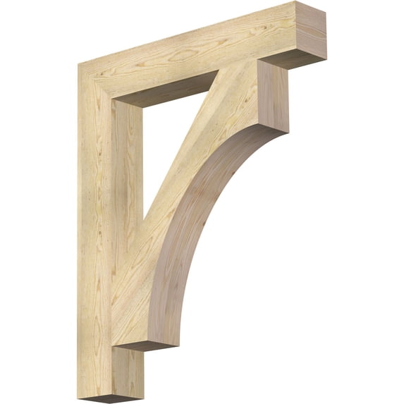 Ekena Millwork 6"W x 36"D x 44"H Westlake Block Rough Sawn Bracket, Douglas Fir