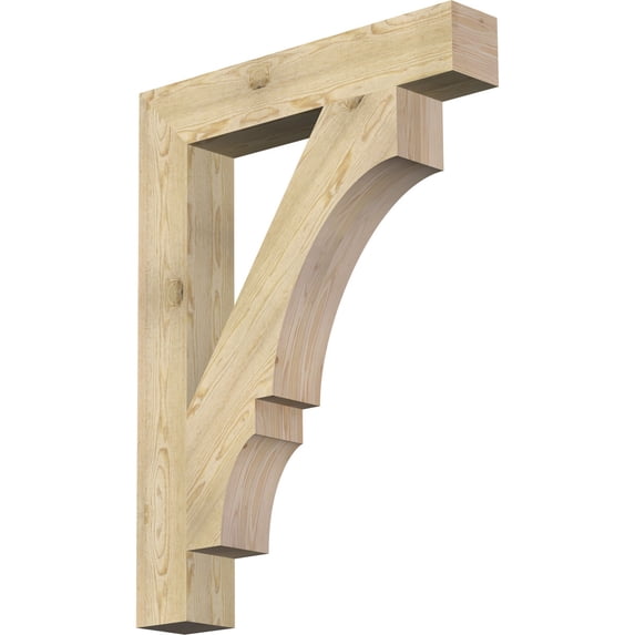 Ekena Millwork 6"W x 36"D x 48"H Balboa Block Rough Sawn Bracket, Douglas Fir