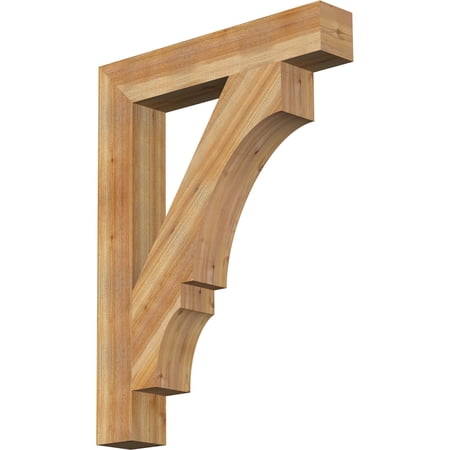 Ekena Millwork 6"W x 36"D x 48"H Balboa Block Rough Sawn Bracket, Western Red Cedar