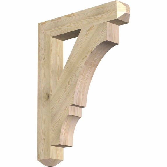 Ekena Millwork 6"W x 36"D x 48"H Balboa Craftsman Rough Sawn Bracket, Douglas Fir