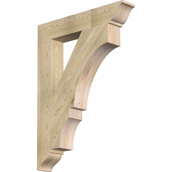 Ekena Millwork 6"W x 36"D x 48"H Balboa Traditional Rough Sawn Bracket, Douglas Fir