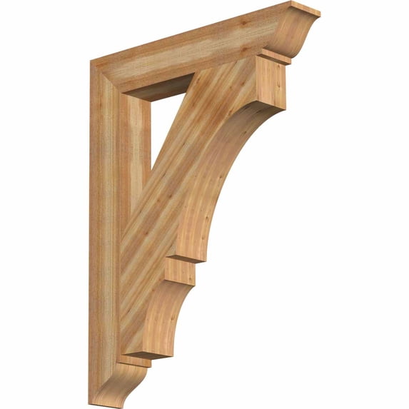 Ekena Millwork 6"W x 36"D x 48"H Balboa Traditional Rough Sawn Bracket, Western Red Cedar