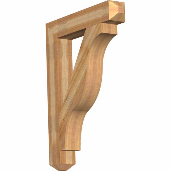 Ekena Millwork 6"W x 36"D x 48"H Funston Craftsman Rough Sawn Bracket, Western Red Cedar