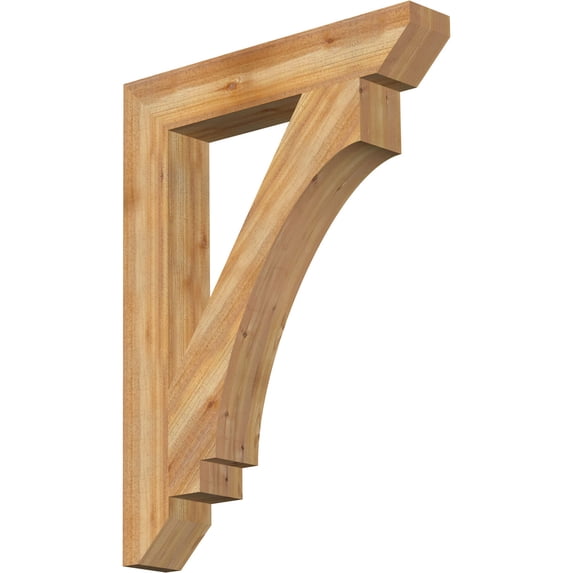 Ekena Millwork 6"W x 36"D x 48"H Imperial Slat Rough Sawn Bracket, Western Red Cedar