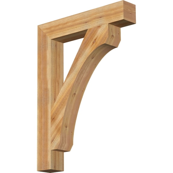Ekena Millwork 6"W x 36"D x 48"H Legacy Block Rough Sawn Bracket, Western Red Cedar