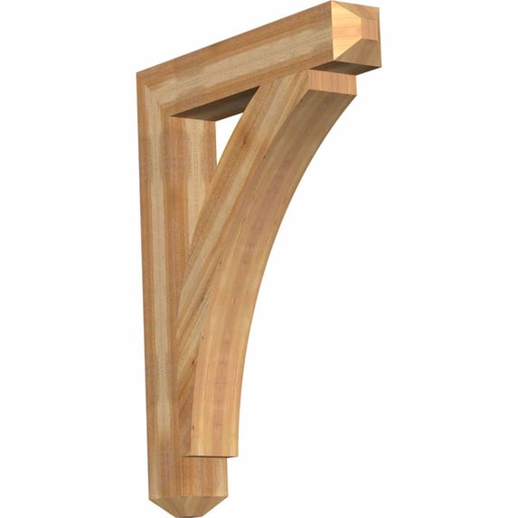 Ekena Millwork 6"W x 36"D x 48"H Thorton Craftsman Rough Sawn Bracket, Western Red Cedar