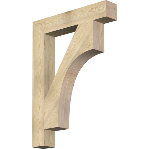 Ekena Millwork 6"W x 36"D x 48"H Westlake Block Rough Sawn Bracket, Douglas Fir