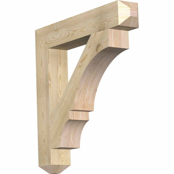 Ekena Millwork 6"W x 38"D x 38"H Balboa Craftsman Rough Sawn Bracket, Douglas Fir