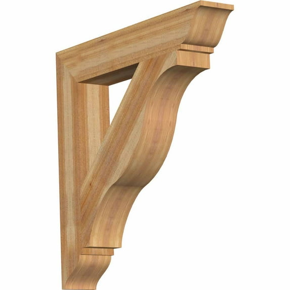 Ekena Millwork 6"W x 38"D x 38"H Funston Traditional Rough Sawn Bracket, Western Red Cedar