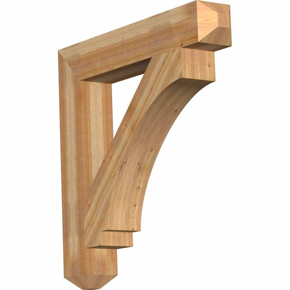 Ekena Millwork 6"W x 38"D x 38"H Imperial Craftsman Rough Sawn Bracket, Western Red Cedar