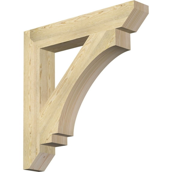 Ekena Millwork 6"W x 38"D x 38"H Imperial Slat Rough Sawn Bracket, Douglas Fir