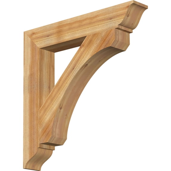 Ekena Millwork 6"W x 38"D x 38"H Legacy Traditional Rough Sawn Bracket, Western Red Cedar