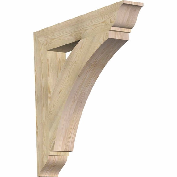 Ekena Millwork 6"W x 38"D x 38"H Thorton Traditional Rough Sawn Bracket, Douglas Fir