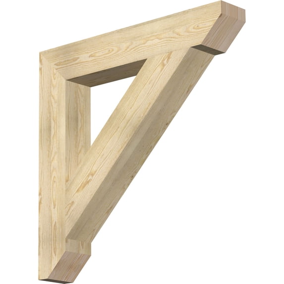 Ekena Millwork 6"W x 38"D x 38"H Traditional Slat Rough Sawn Bracket, Douglas Fir