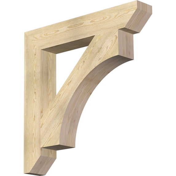 Ekena Millwork 6"W x 38"D x 38"H Westlake Slat Rough Sawn Bracket, Douglas Fir