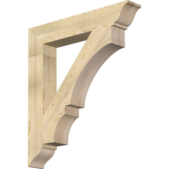 Ekena Millwork 6"W x 38"D x 42"H Balboa Traditional Rough Sawn Bracket, Douglas Fir