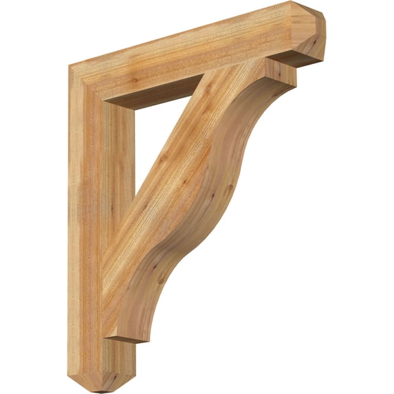 Ekena Millwork 6"W x 38"D x 42"H Funston Craftsman Rough Sawn Bracket, Western Red Cedar