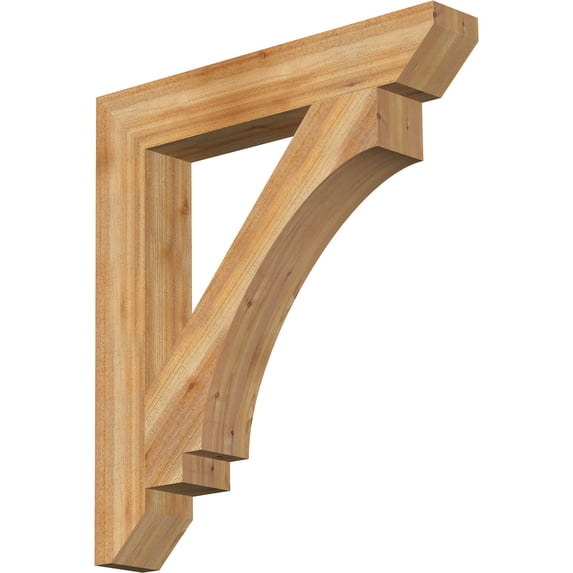 Ekena Millwork 6"W x 38"D x 42"H Imperial Slat Rough Sawn Bracket, Western Red Cedar